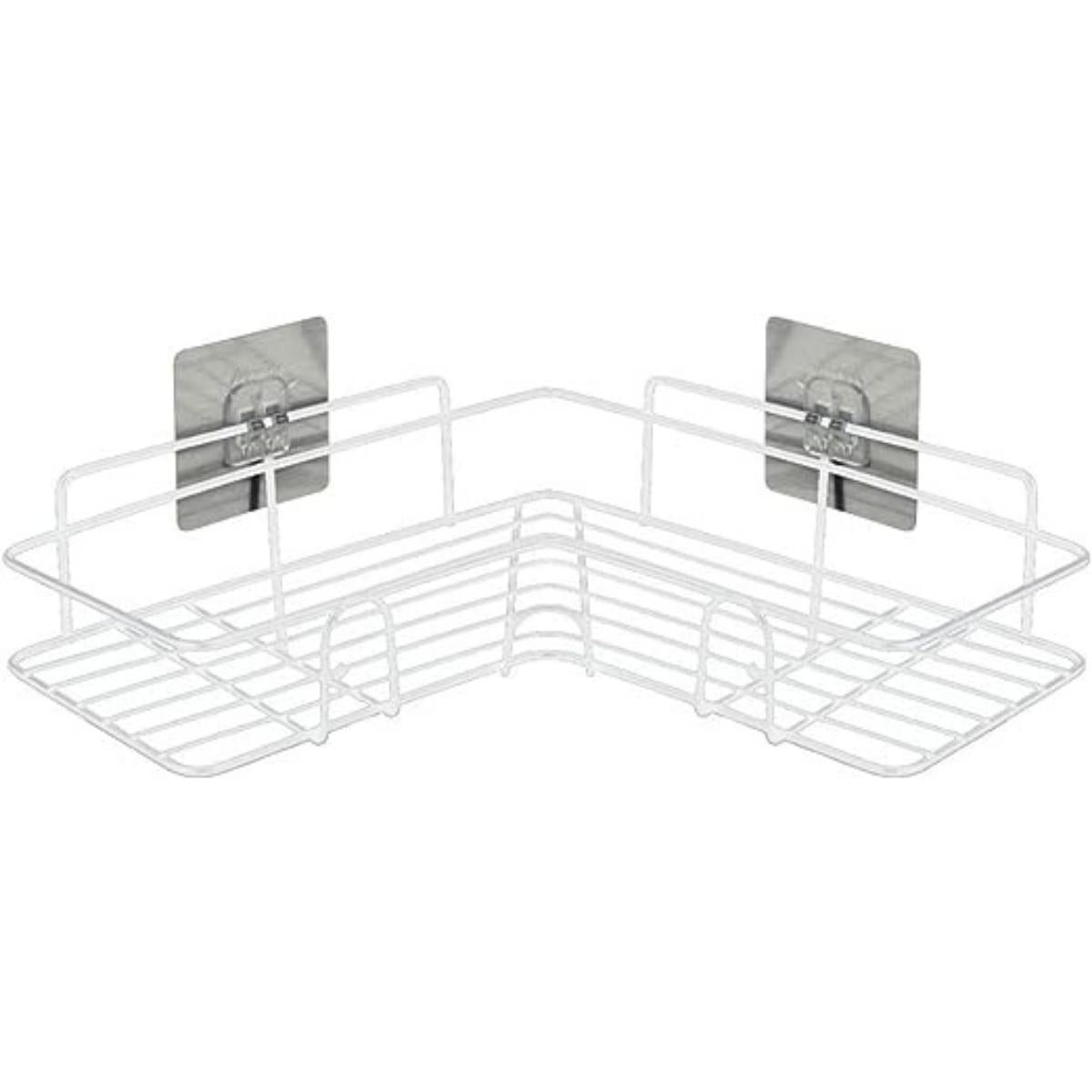 Suporte Porta Shampoo Branco Prateleira De Banheiro Suporte Porta Shampoo Branco Prateleira De Banheiro